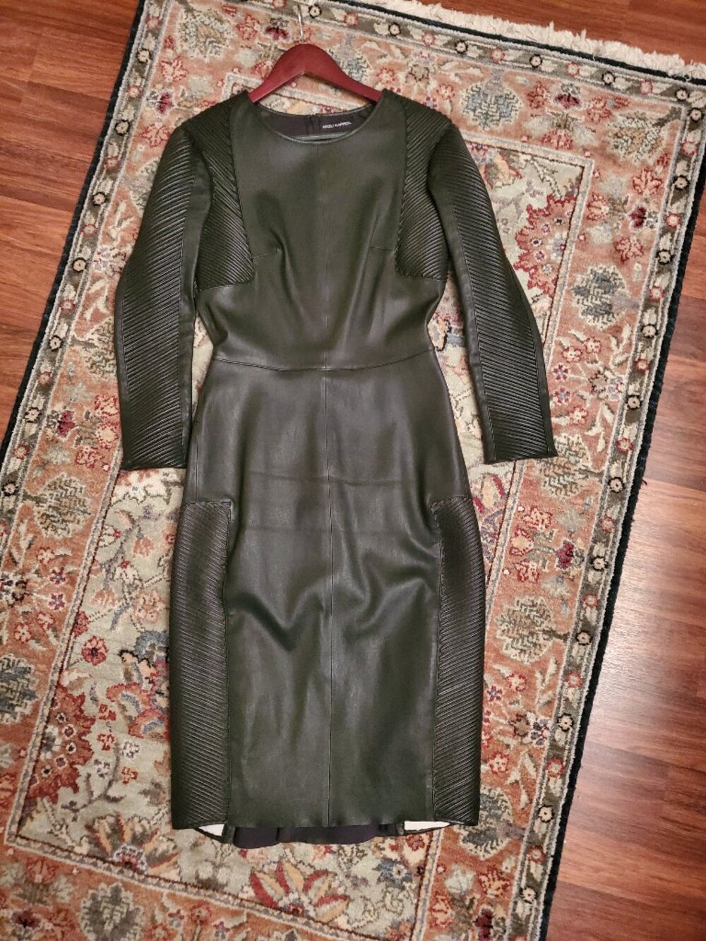 Arzu Kaprol 100% Lambskin Leather Bodycon dress